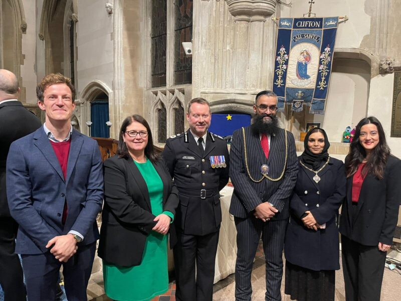 Rachel at the Bedfordshire Police Christmas Service