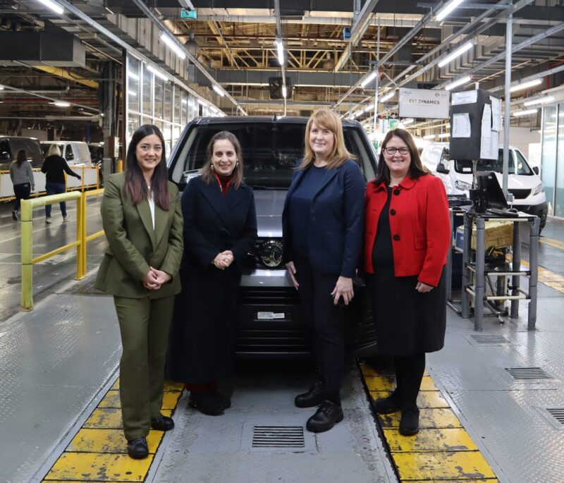 Rachel with Sarah Jones MP, Sarah Owen MP and Maria-Grazia Davino, Stellantis UK Group Managing Director