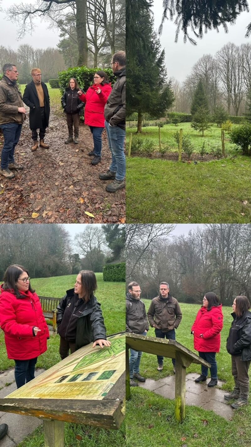 Rachel Hopkins MP with the team at Whipsnade Tree Cathedral
