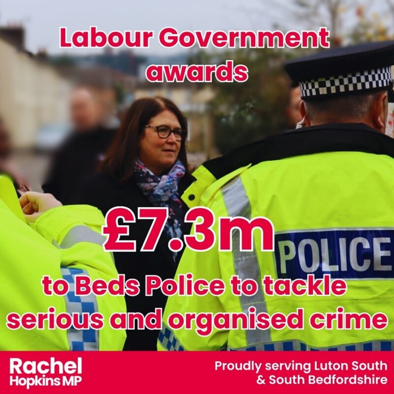 Beds police funding announcement