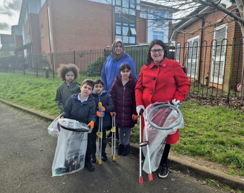 Rachel taking part in the GBSC with Whipperley Infants